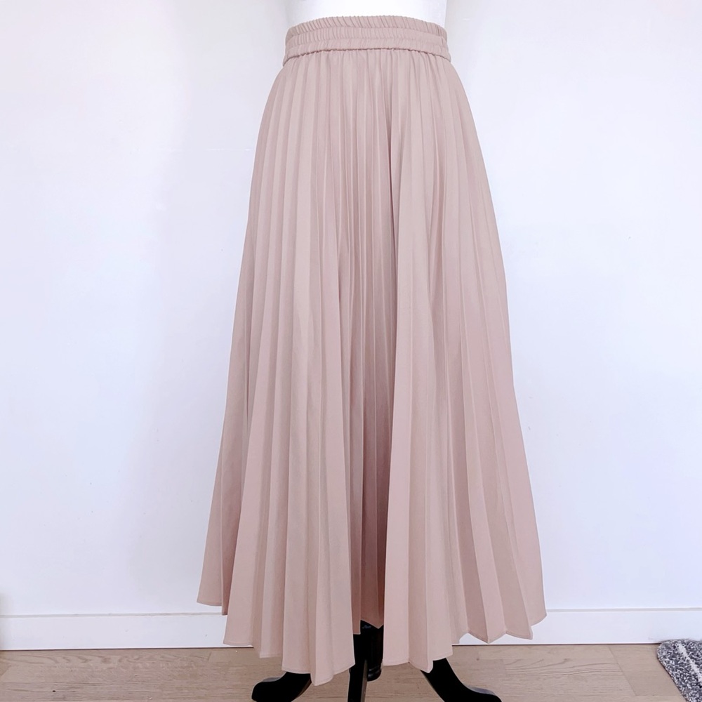 Korean High-Quality Pleated Midi Skirt ！99%NEW！– A THE A